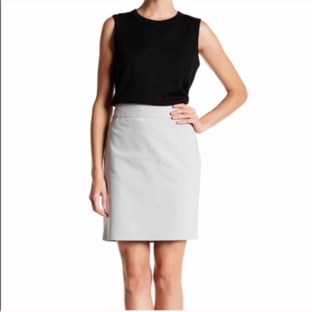 Amanda & Chelsea Light Grey Split Back Skirt